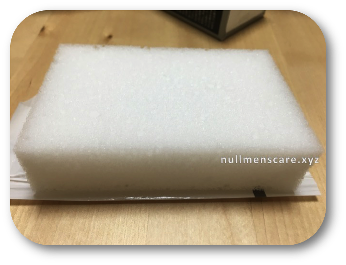 付属のスポンジ開封後