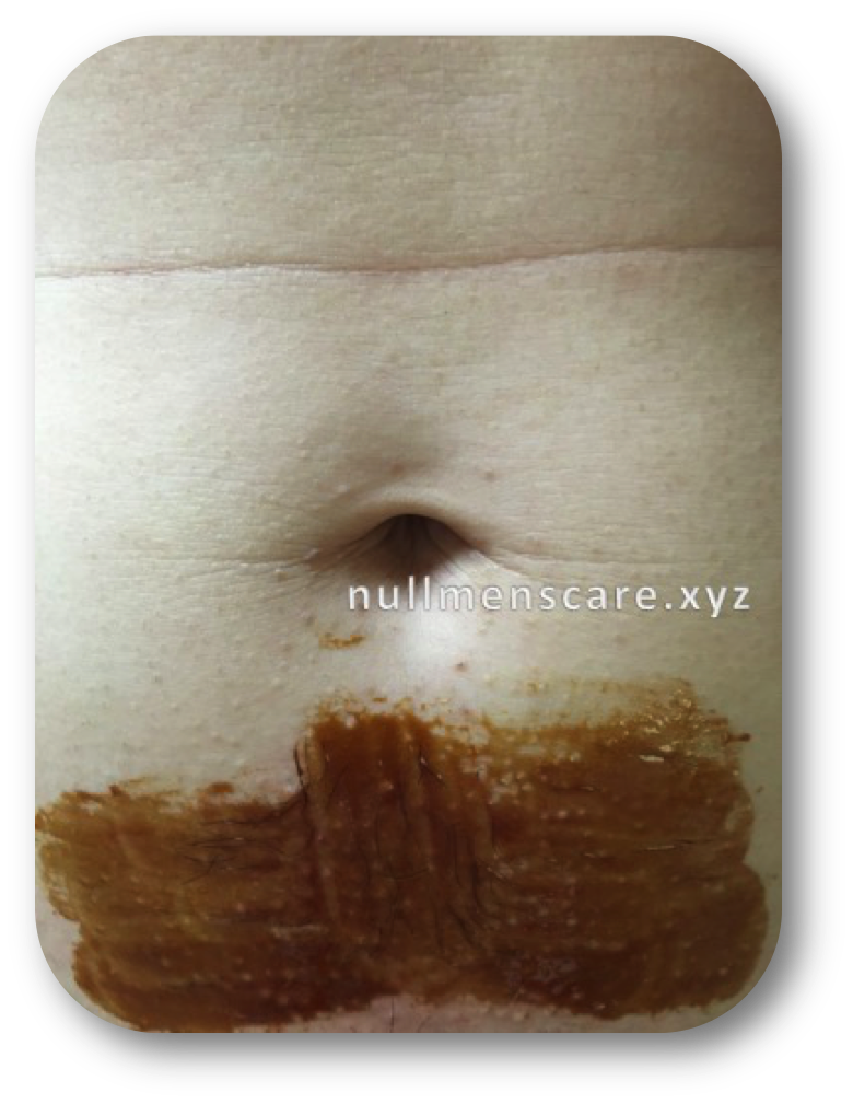 毛の流れに沿って塗布